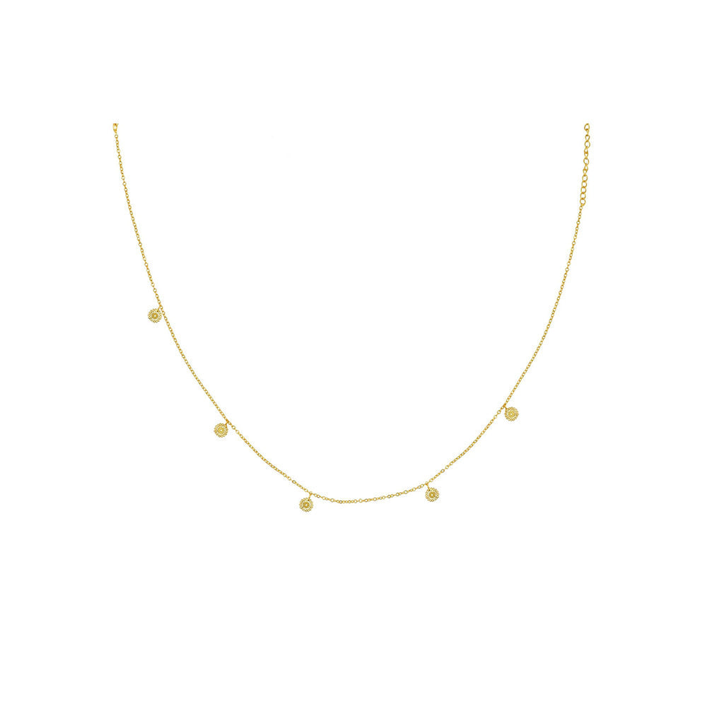 ZARIIN 22Kt Gold Plated Charming Pendant Necklace