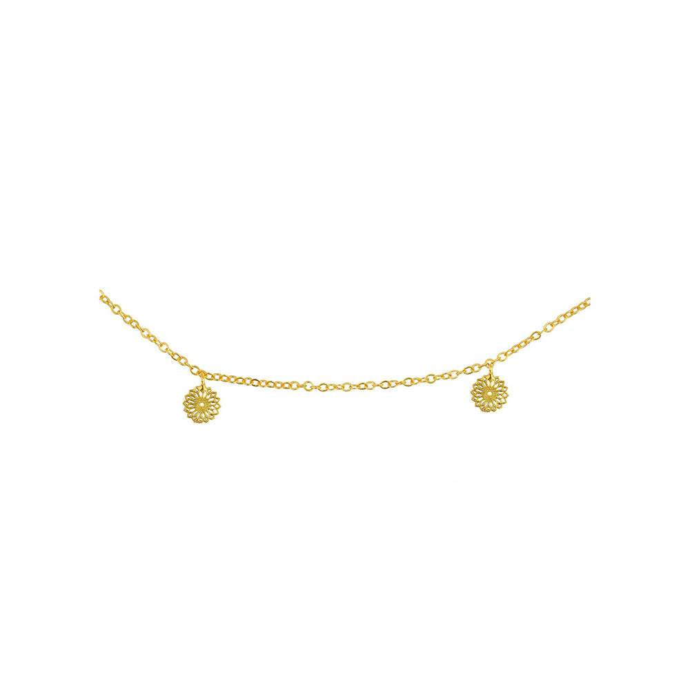 ZARIIN 22Kt Gold Plated Charming Pendant Necklace
