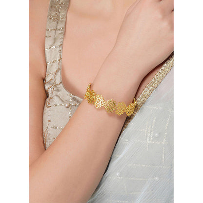ZARIIN 22Kt Gold Plated Handcrafted Brass Bangle