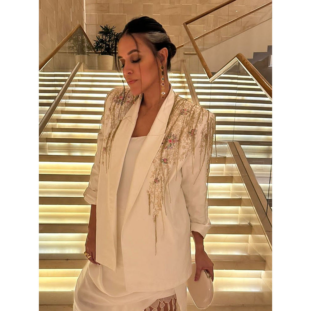 ZARIIN 22Kt Gold Plated Multi Stone Healing Drop and Dangler Earrings