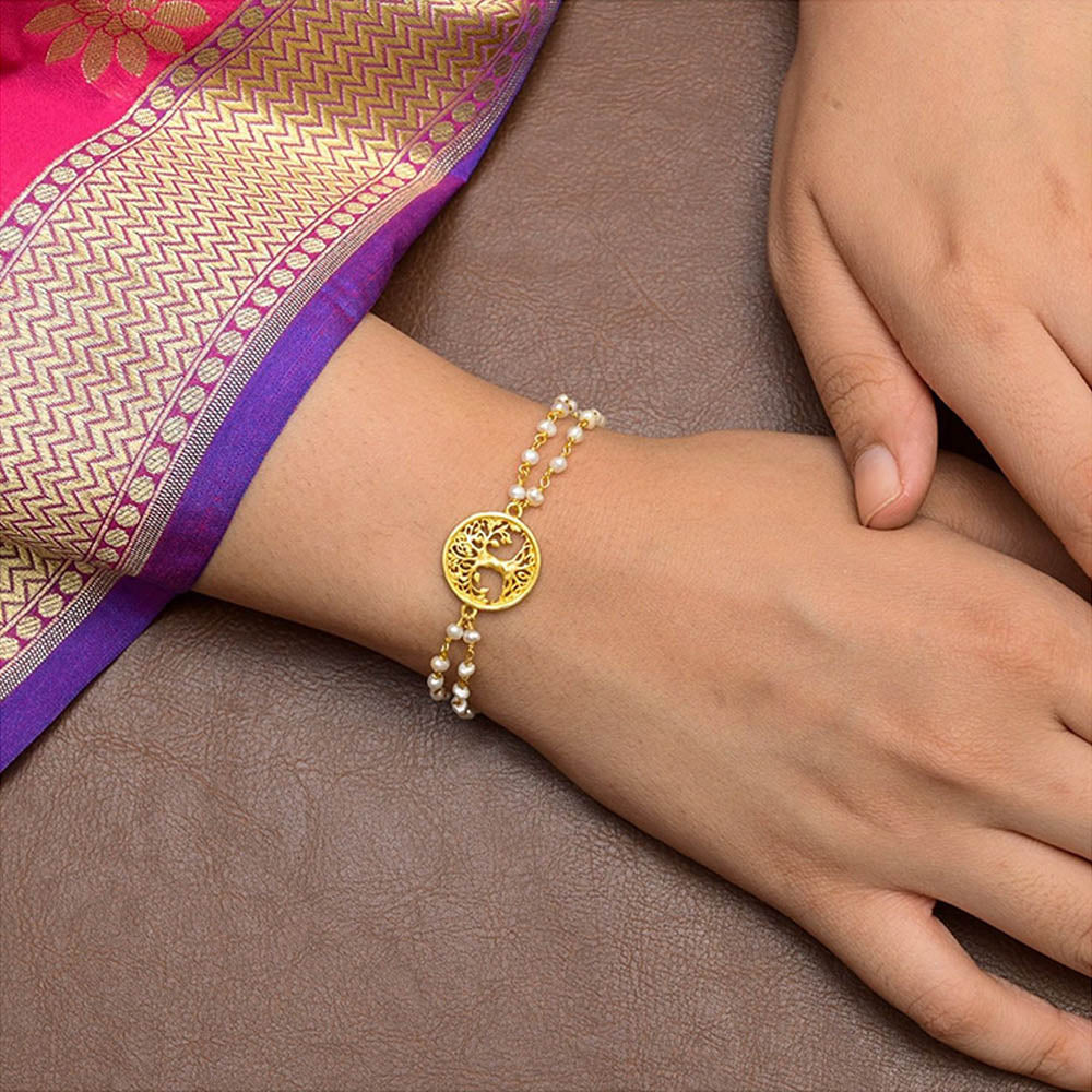 ZARIIN Tree of Life Pearl Lumba Bracelet