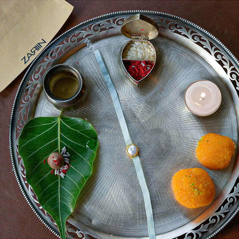 ZARIIN Forever Bond Baroque Pearl Rakhi