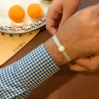 ZARIIN Forever Bond Baroque Pearl Rakhi