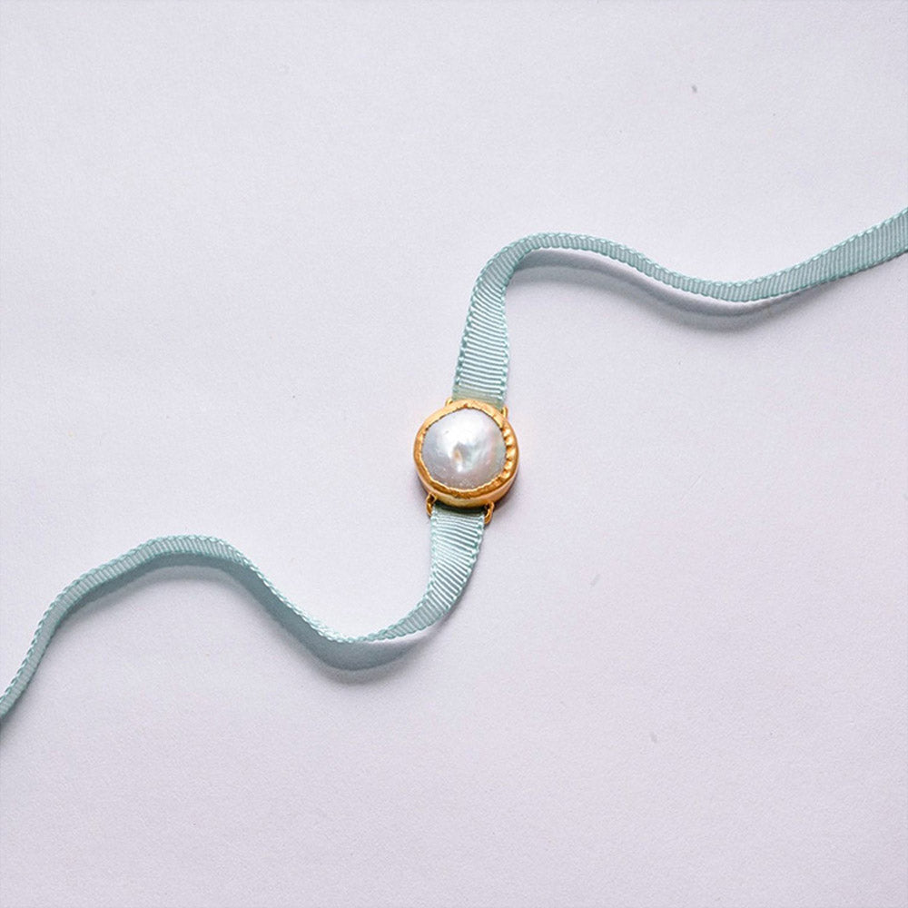 ZARIIN Forever Bond Baroque Pearl Rakhi