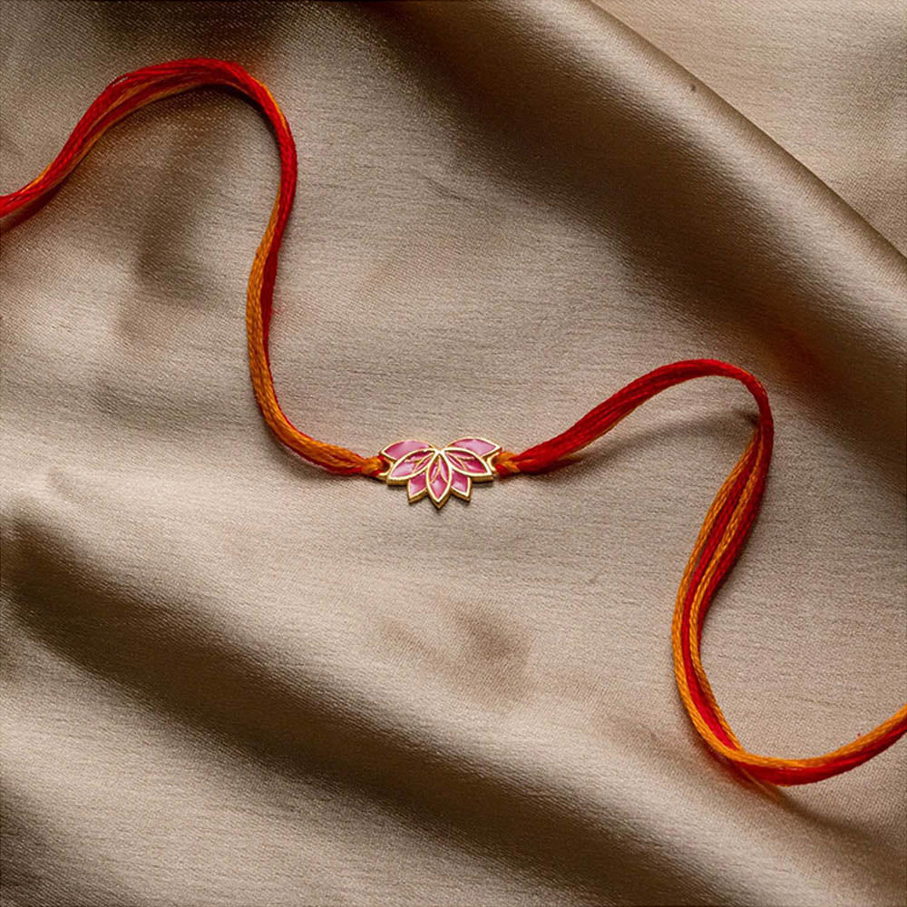 ZARIIN Lotus Aura Rakhi & Lumba Bracelet Box
