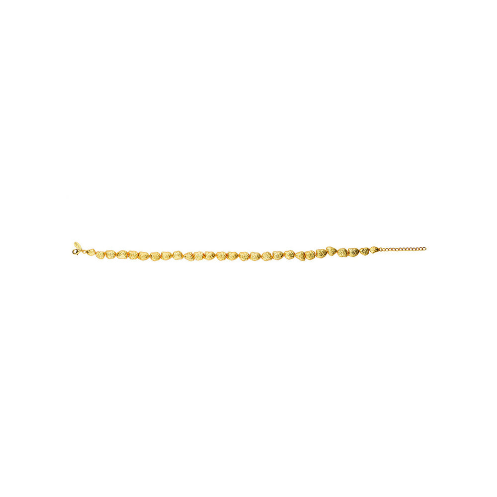 ZARIIN 22k Gold Plated Gold nuggets Choker Necklace