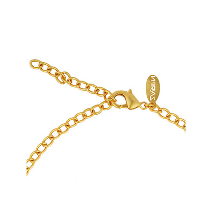 ZARIIN 22k Gold Plated Back to Nature Choker Necklace