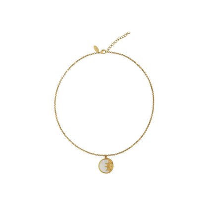 ZARIIN Gold Dipped Magic of The Sun Pendant Necklace
