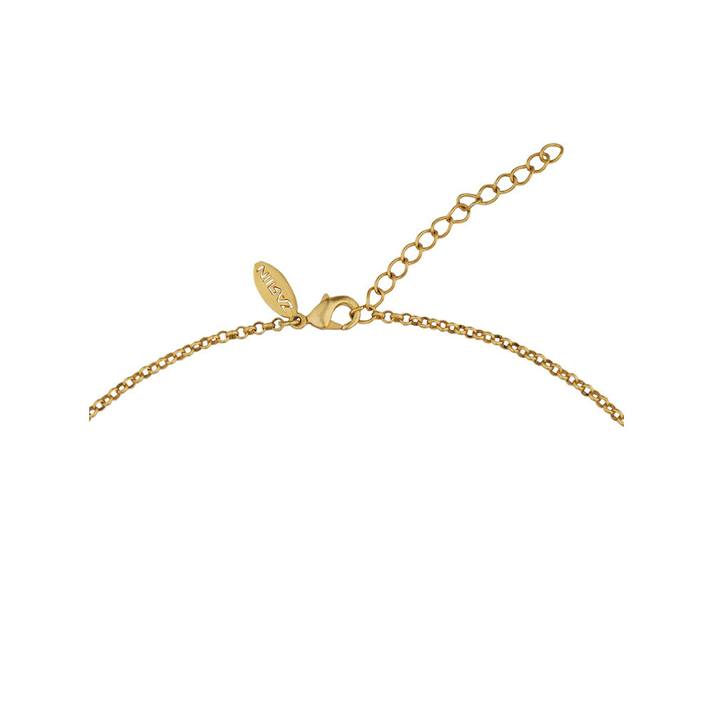 ZARIIN Gold Dipped Magic of The Moon Pendant Necklace