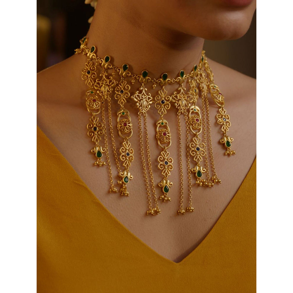 ZARIIN Dancing Drapes Statement Necklace