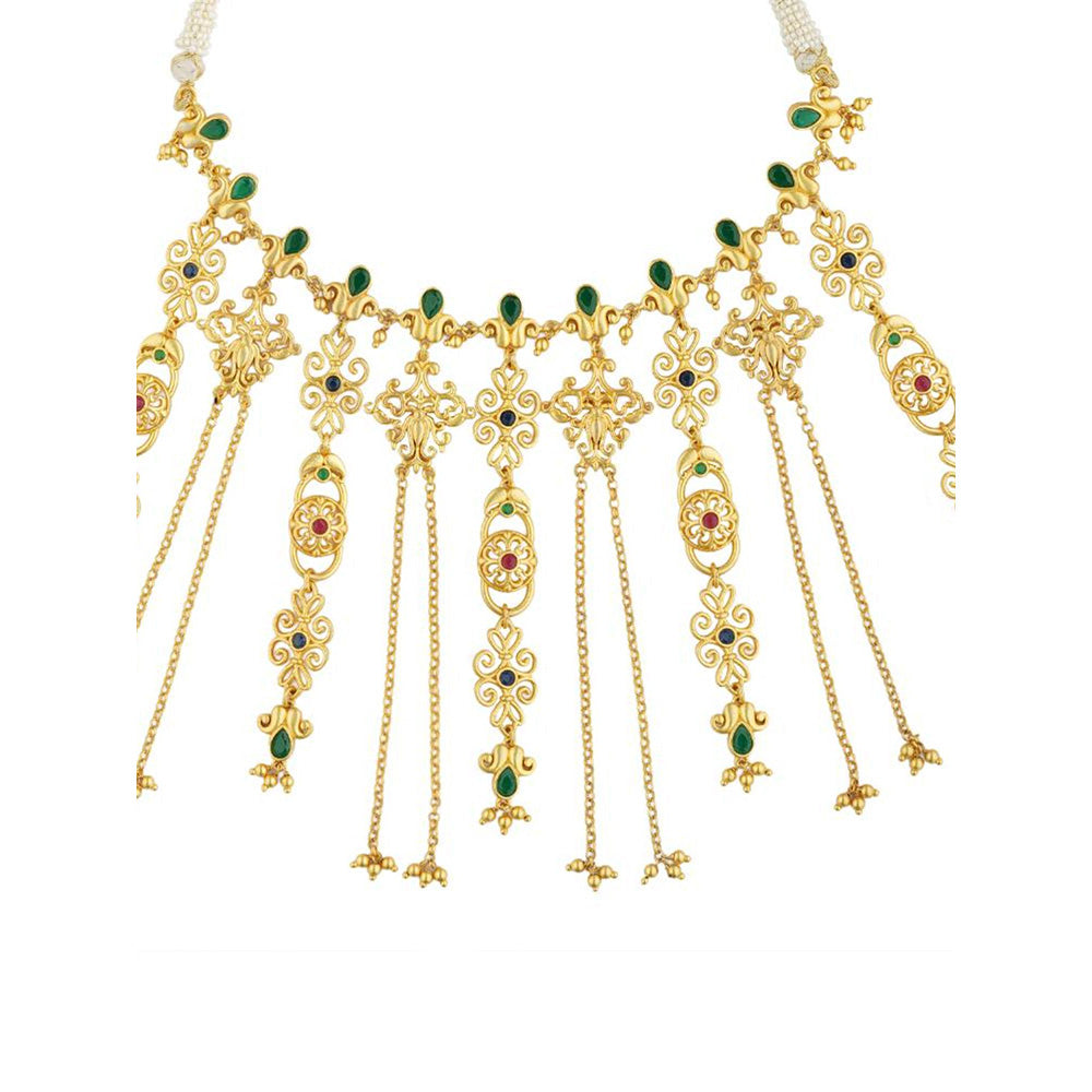 ZARIIN Dancing Drapes Statement Necklace
