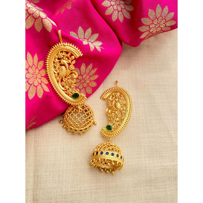 ZARIIN Opulent Heritage Jhumkas with Ear Cuff
