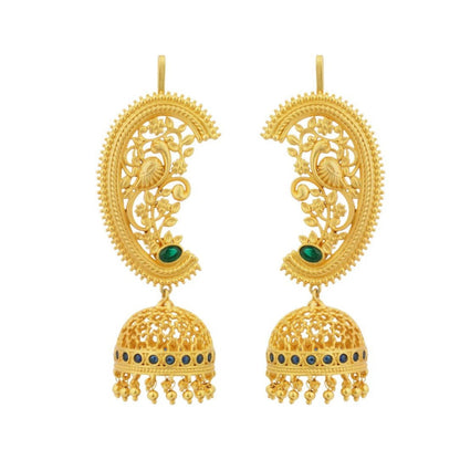 ZARIIN Opulent Heritage Jhumkas with Ear Cuff