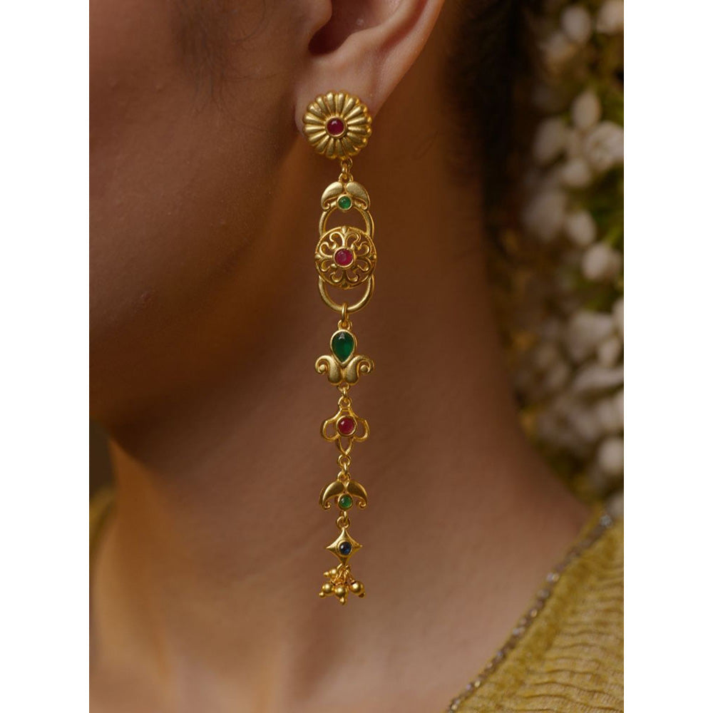 ZARIIN Gulbahaar Statement Drop Earrings