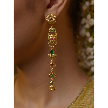 ZARIIN Gulbahaar Statement Drop Earrings