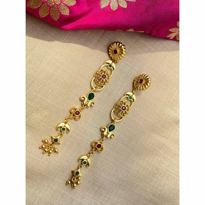 ZARIIN Gulbahaar Statement Drop Earrings