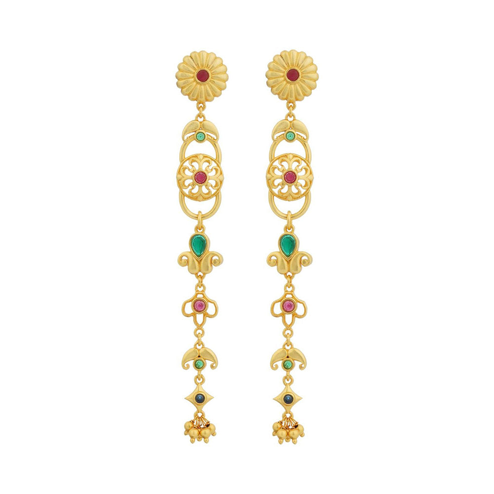 ZARIIN Gulbahaar Statement Drop Earrings