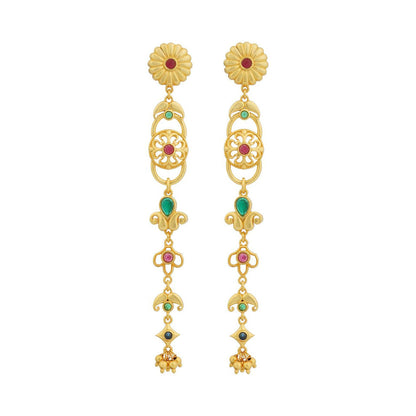 ZARIIN Gulbahaar Statement Drop Earrings