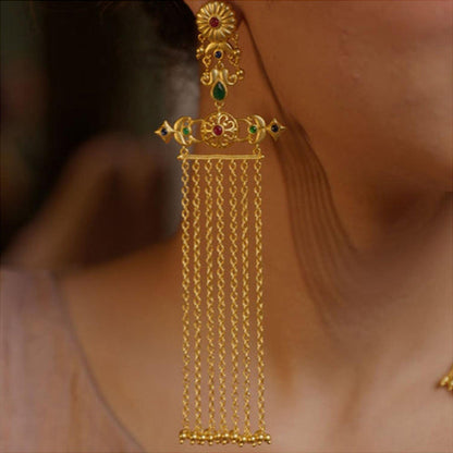 ZARIIN Veil Of Glamour Statement Earrings