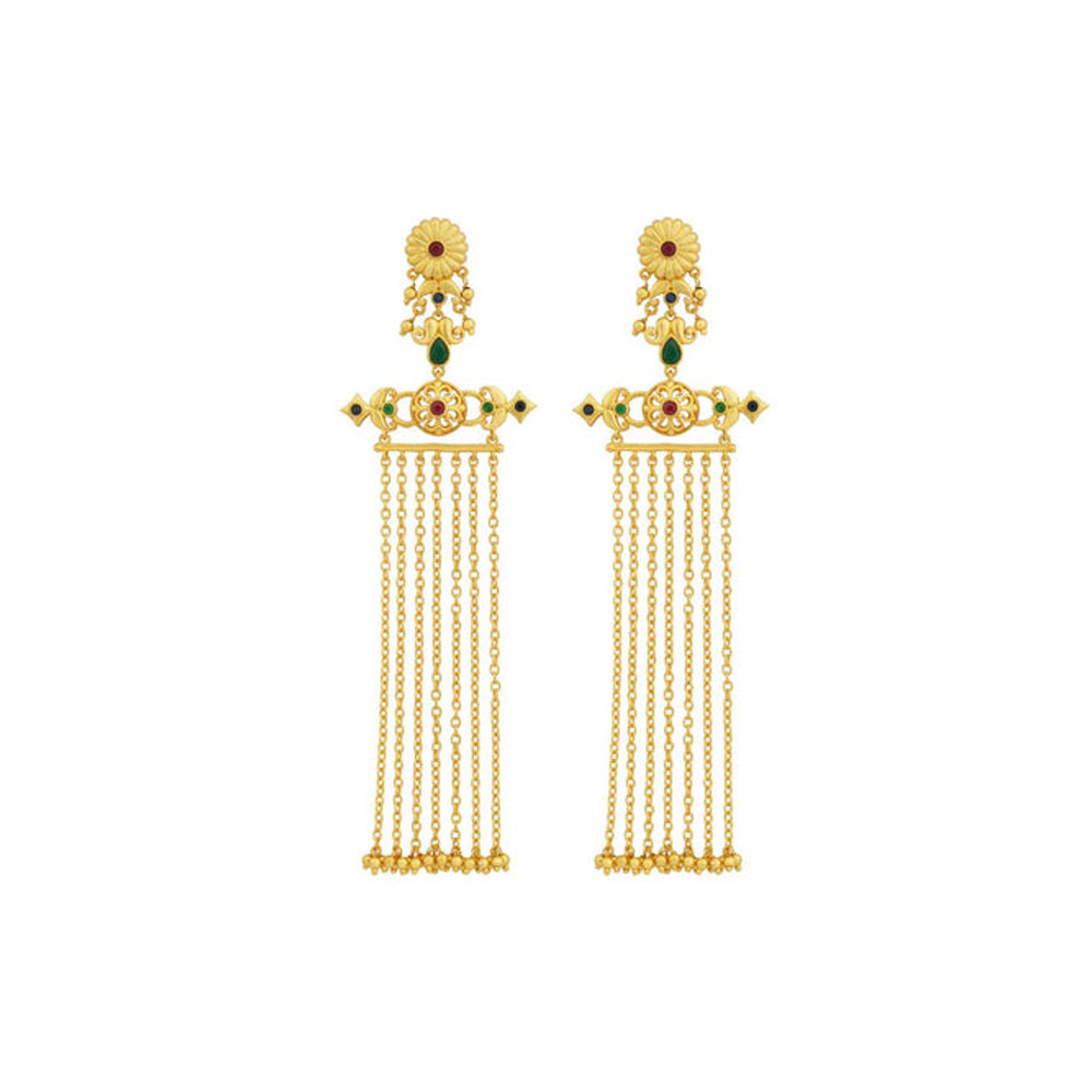 ZARIIN Veil Of Glamour Statement Earrings