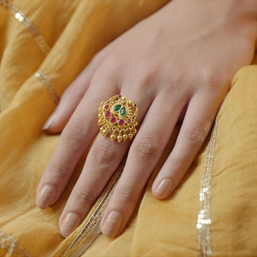 ZARIIN Noor-E-Chaand Statement Ring