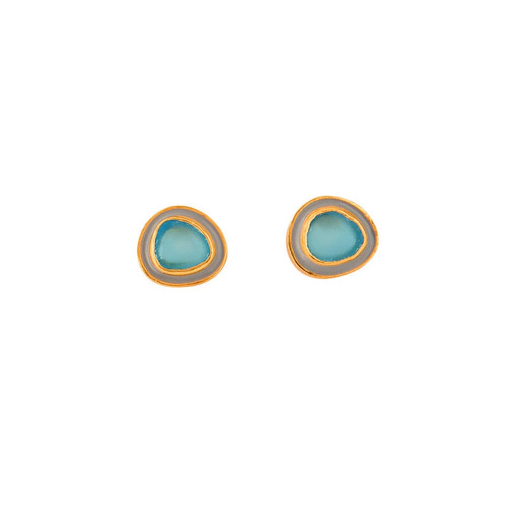 ZARIIN Blue Me Away Stud Earrings