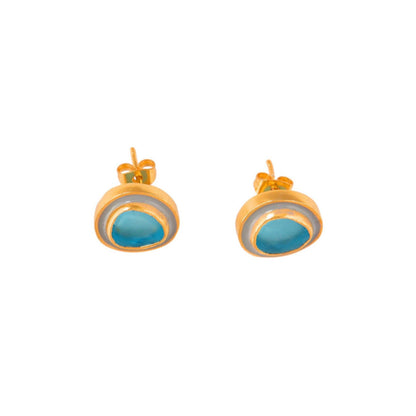 ZARIIN Blue Me Away Stud Earrings