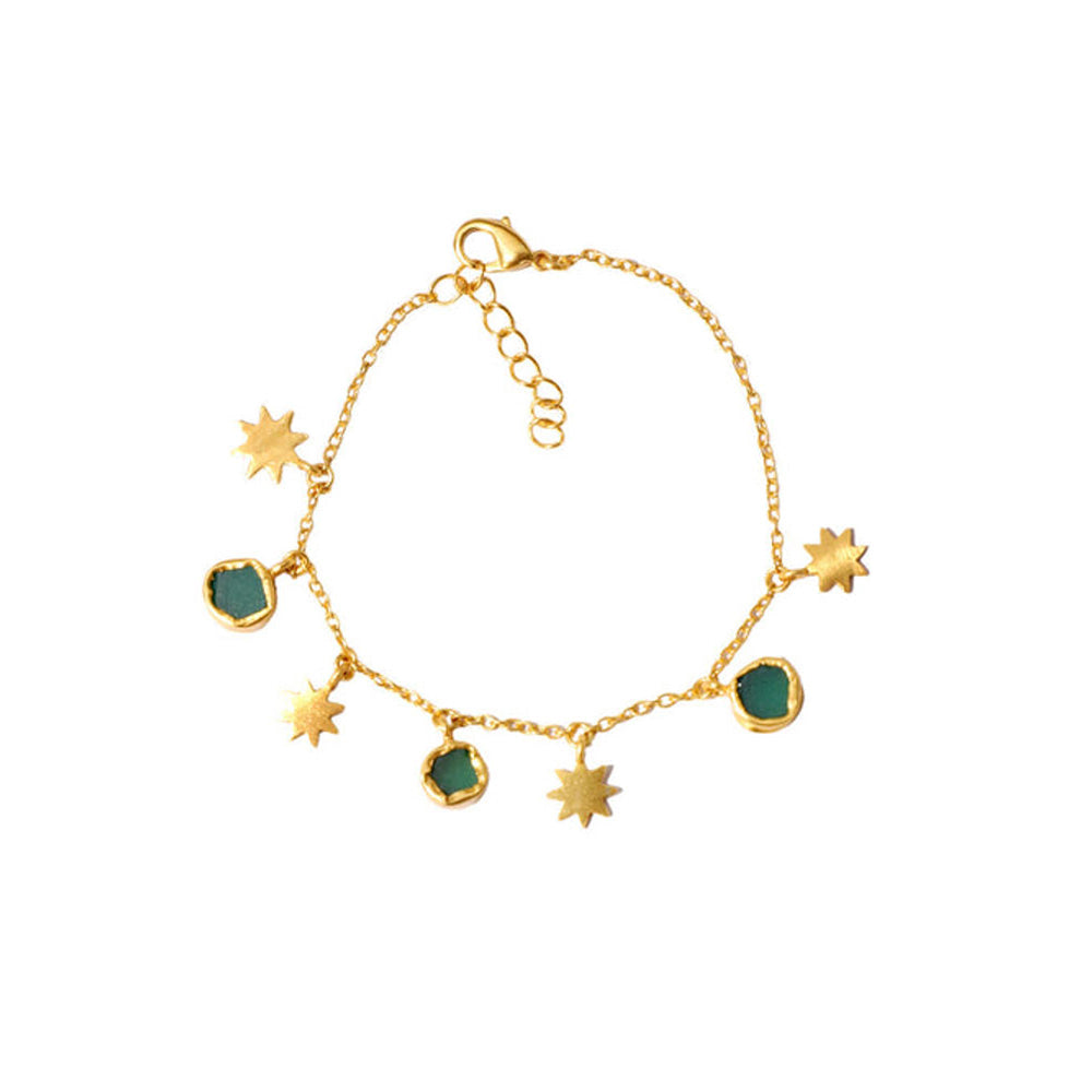 ZARIIN Stars Of Dreams Green Bracelet