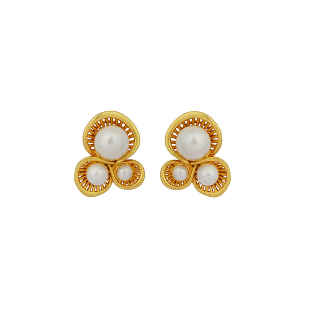 ZARIIN Power Pearl Stud Earrings
