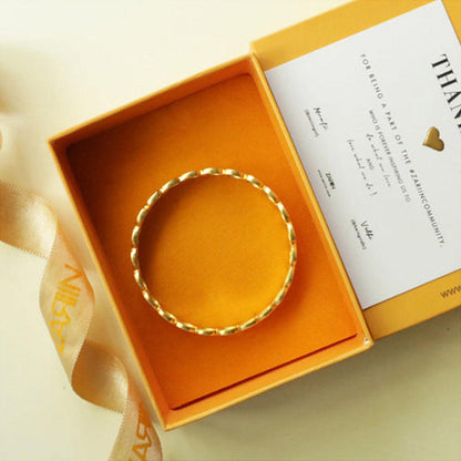 ZARIIN Survivor Gold Plated Bangle
