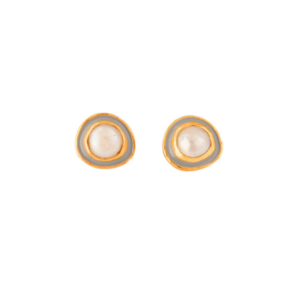 ZARIIN Cloud Of Pearl Stud Earrings