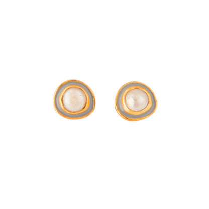 ZARIIN Cloud Of Pearl Stud Earrings
