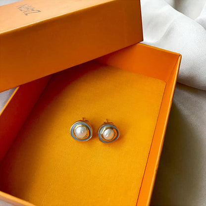 ZARIIN Cloud Of Pearl Stud Earrings