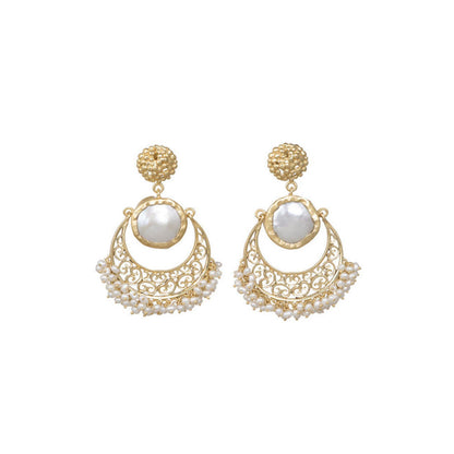 ZARIIN Rustic Ballad White Earrings