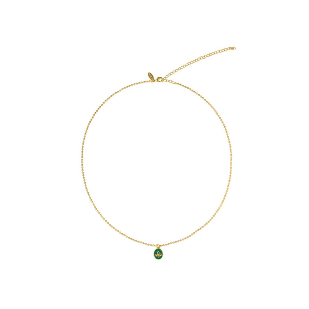 ZARIIN In Her Footsteps Green Onyx Pendant Necklace