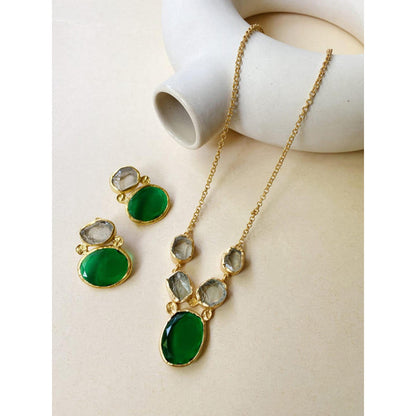 ZARIIN Wear Pray Love Set - Green Quartz And Green Amethyst