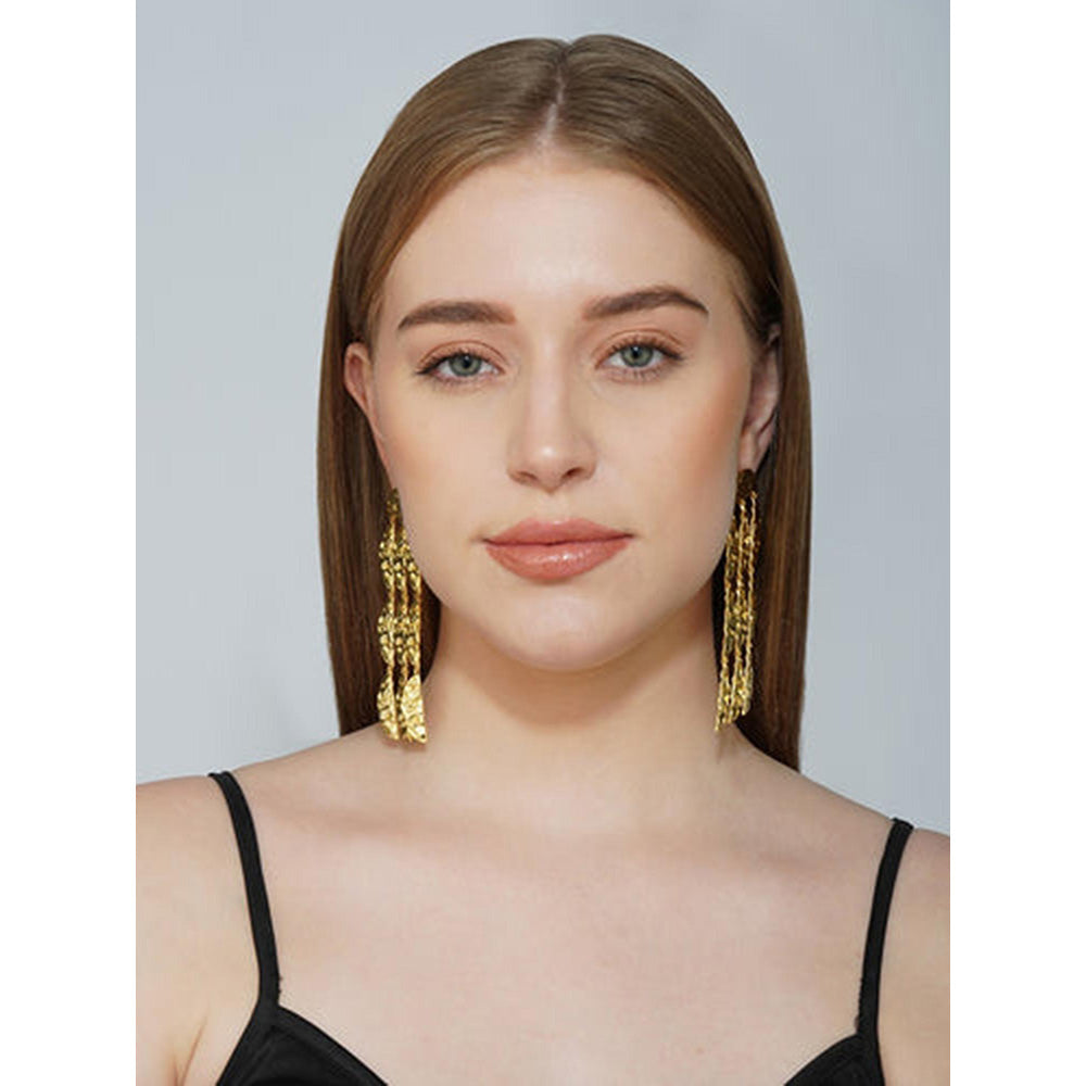 ZARIIN Gold Power Statement Earrings