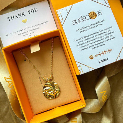 ZARIIN Dot Of Style Medallion Pendant Necklace