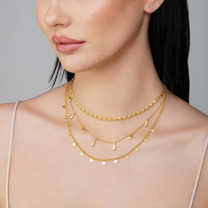 ZARIIN Ethereal Gold Layered Necklace