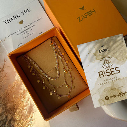 ZARIIN Ethereal Gold Layered Necklace