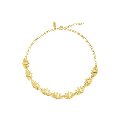 ZARIIN Tranquil Moods Lotus Choker Necklace