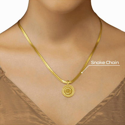 ZARIIN Power Of Belief Coin Necklace - Sunflower