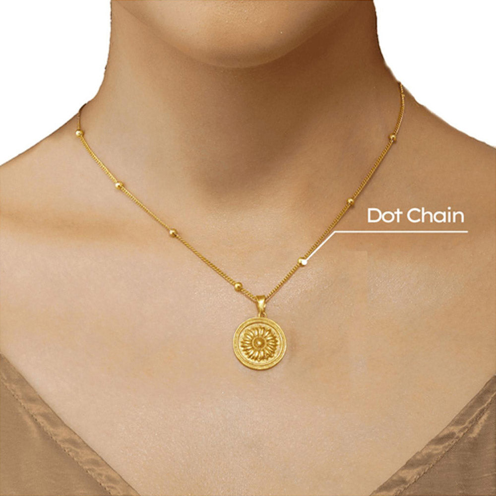 ZARIIN Power Of Belief Coin Necklace - Sunflower