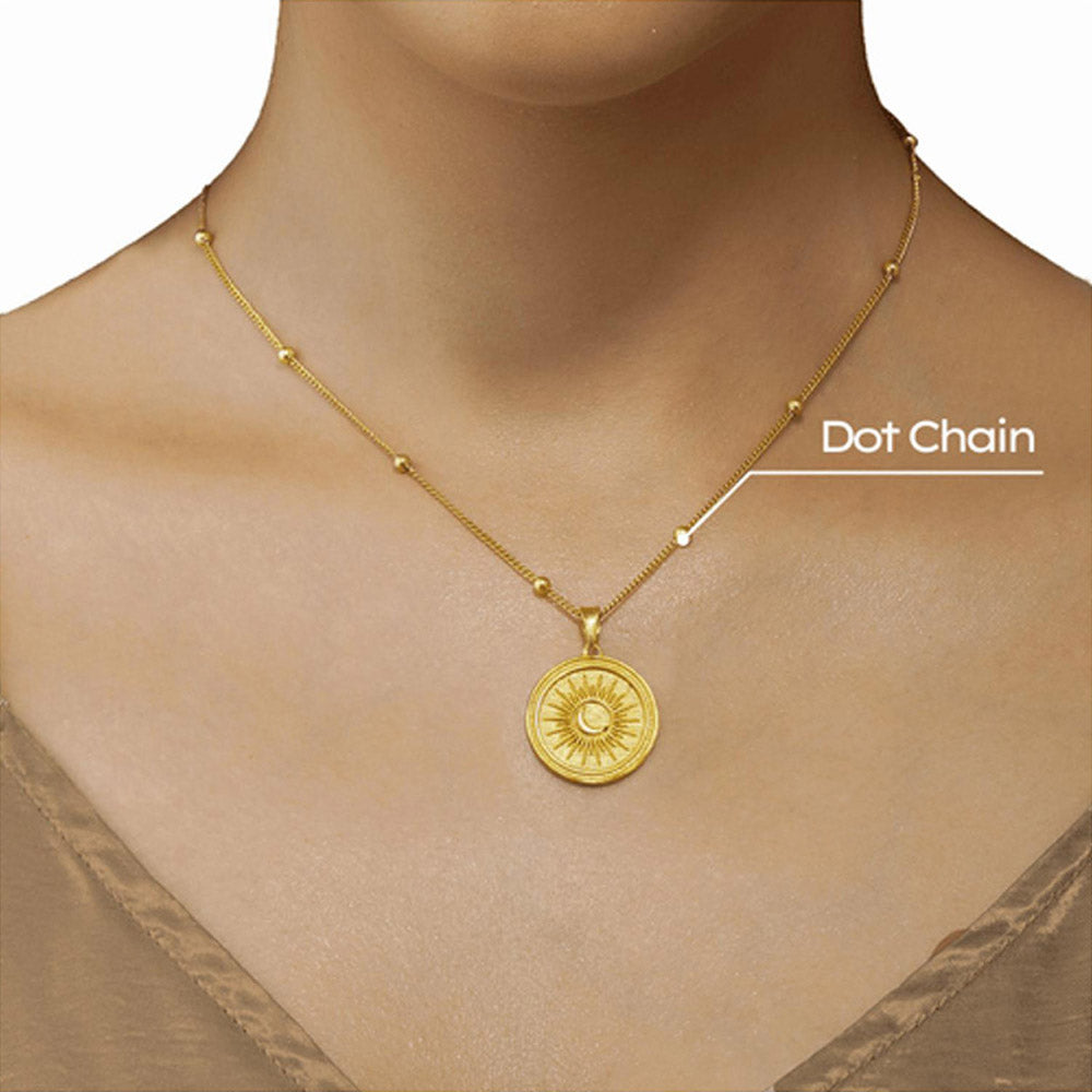 ZARIIN Power Of Belief Coin Necklace - Sun And Moon