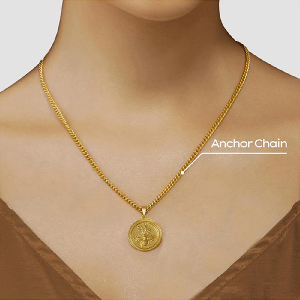 ZARIIN Power Of Belief Coin Necklace - Bee