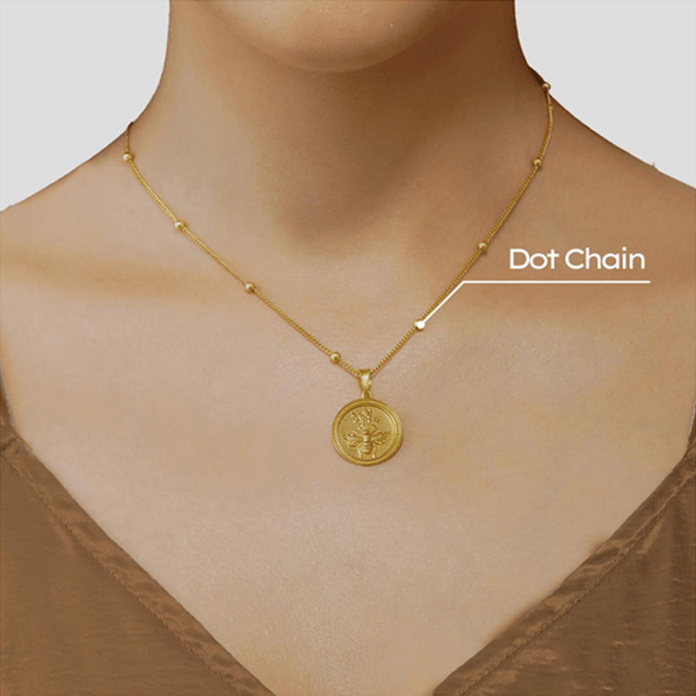 ZARIIN Power Of Belief Coin Necklace - Bee