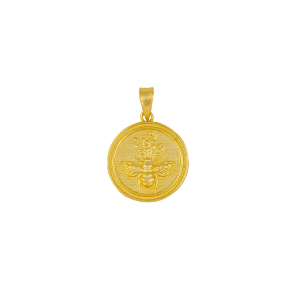 ZARIIN Power Of Belief Coin Necklace - Bee