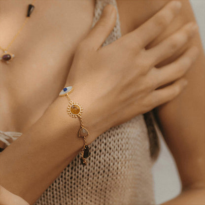 ZARIIN Feel Good Statement Earrings And Bracelet Set