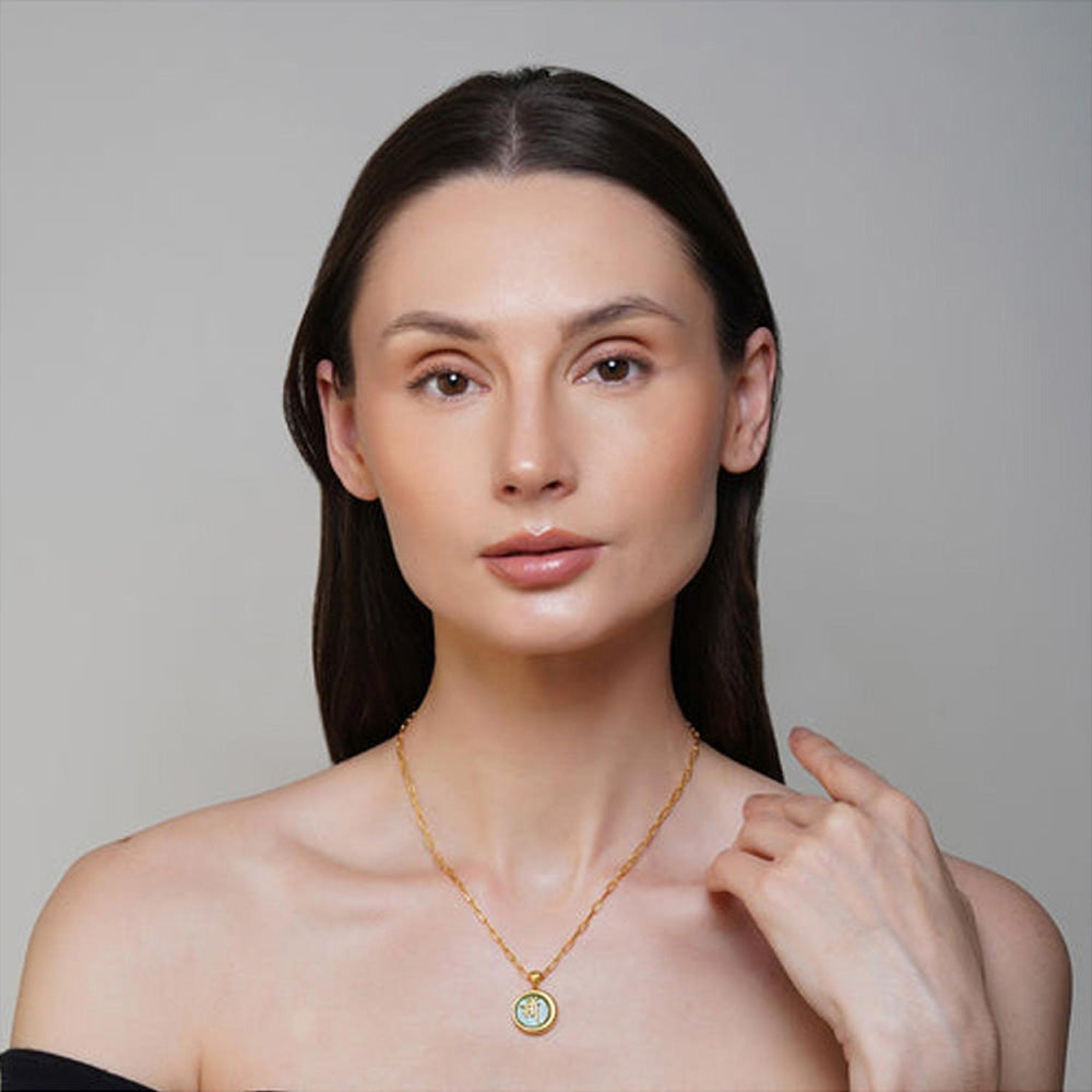 ZARIIN Ma Mothers Necklace And Ring With Malachite
