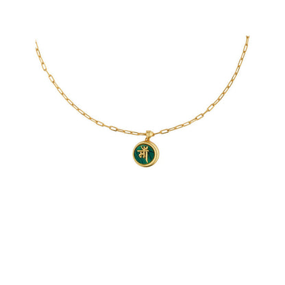 ZARIIN Ma Mothers Necklace And Ring With Malachite